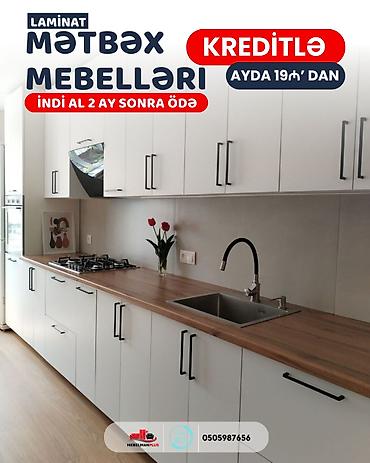 mebelman: Sifarişlə mətbəx dəsti, Özü çəkən petlələr, Mat laminat, Pulsuz çatdırılma — 9
