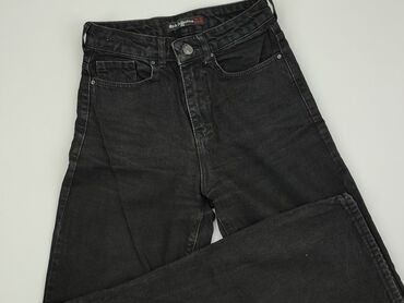 spódnice jeansowe z przetarciami czarne: Jeansy, XS, stan - Dobry