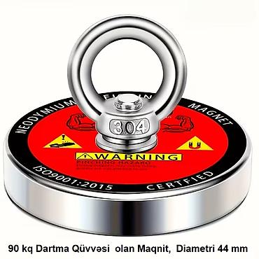 tutma: Neodim “fishing magnet” – 115 kq dartma qüvvəsi, diametri 44 mm Güclü — 1