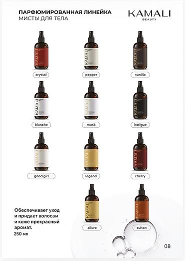 Парфюмированная линейка KAMALI Beauty — мисты и кремы для тела. Мисты
