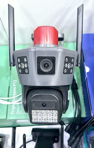Foto və videokameralar: 2 kamera Wi‑Fi PTZ təhlükəsizlik kamerası – LED proyektorlu və siqnal — 1