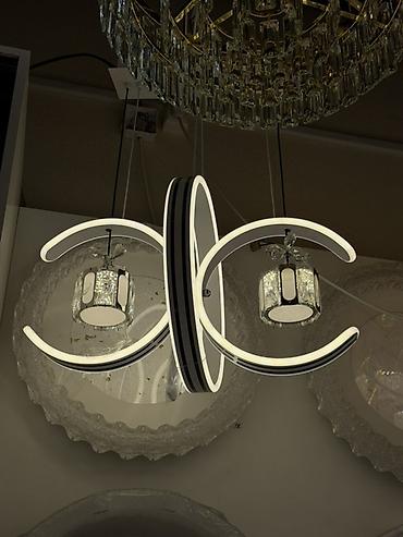 Люстры: Современная потолочная LED-люстра - Дизайн: фигурные световые дуги в — 1