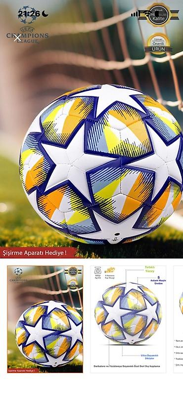 qarabag chelsea: UEFA Champions League dizaynlı futbol topu - Ölçü: 5 nömrə - Çəki — 1