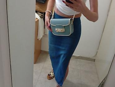markirane torbe: Ženska crossbody torbica Alessando – svetloplava sa belim detaljima - — 3