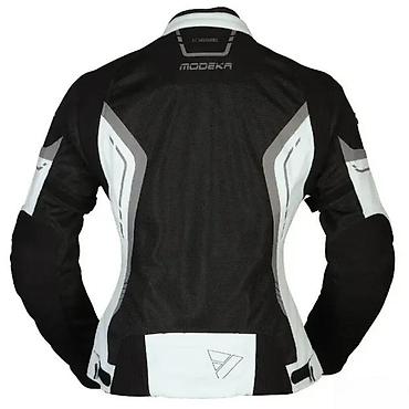 eb studio obuca: Modeka ženska moto jakna – sportski kroj, crno-bela - Materijali — 3