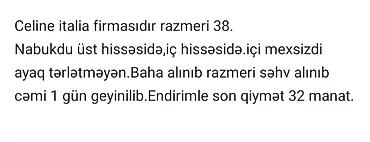 lova batinka: Nabukdu,içi mexsizdi.Celine İtalia fırmasıdı,razmeri 38. baha alınıb — 8