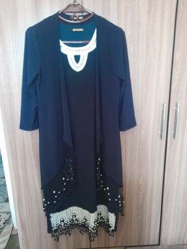 вечернее платье с накидкой: Вечернее платье, Коктейльное, 2XL (EU 44)
