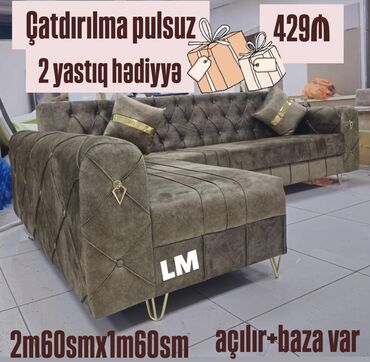 Divan və masa dəstləri: Künc divan, Yeni, Açılan, Bazalı