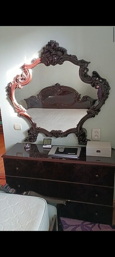 мебель для спальни комплект: Спальный гарнитур, Б/у, Двуспальная кровать, Шкаф, Комод