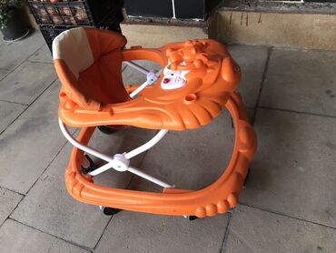 Nitril əlcəklər: Uşaq gəzdirici (yürütgəc) - Rəng: narıncı, ağ konstruksiya - Yumşaq