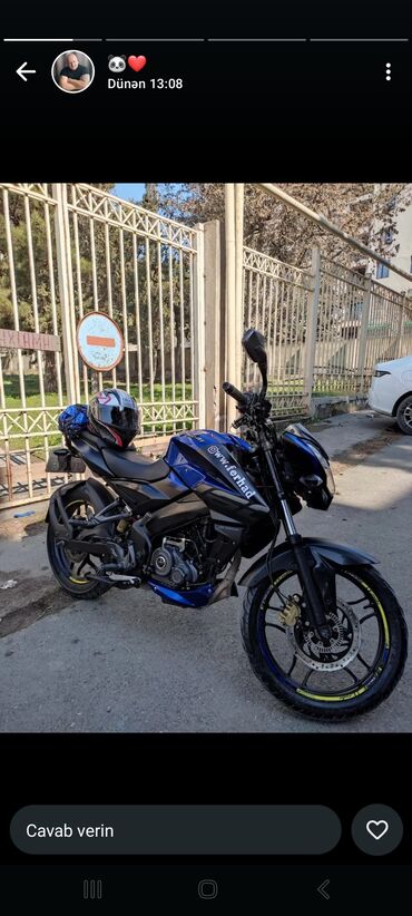 motosikletler satisi: TECİLİ SATİLİR.Bajaj Pulsar 4000 manat 82.000km injector yag radiatoru