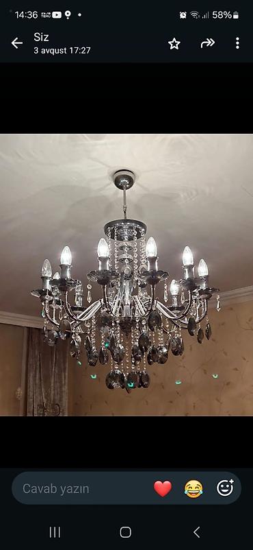 Çılçıraq, 10 və daha çox lampa, Metal