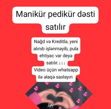 gözəllik salonu üçün: Əl mankeni̇ və stul daxi̇l, yeni̇, bütün əşyalari yeri̇ndə mani̇kür