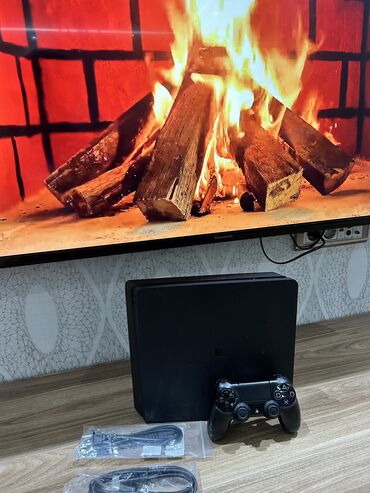 PS4 (Sony Playstation 4): PS4 SLİM 1TB+Pult+kabellər+oyunlar Konsolun bütün texniki baxışları