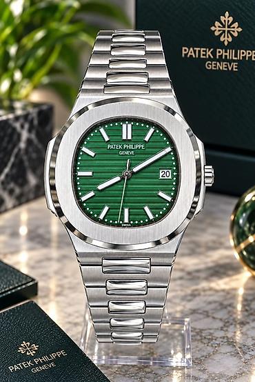 saatla: Patek Philippe Nautilus – orijinal İsveçrə kişi qol saatları — 1