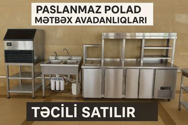 restoran qablari: 🔹 PASLANMAZ MƏTBƏX AVADANLIQLARI – TƏCİLİ SATILIR 🔹 Təhlükəsiz