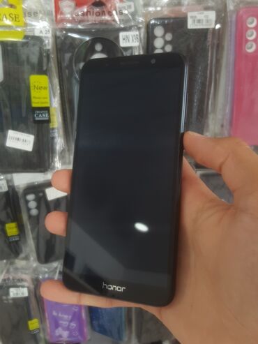 kreditle telefonlar: Honor 7A, 16 ГБ, цвет - Черный, Сенсорный, Две SIM карты