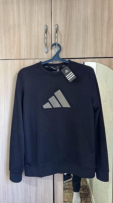 Эркектер кийими: Эркектердин толстовкасы, M, Adidas, Жаңы, түсү - Кара, Өзү алып кетүү, Акылуу жеткирүү — 1