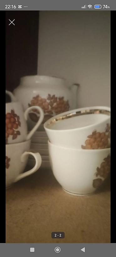 Digər dəstlər və servizlər: Məhsul: Məişət əşyaları dəsti - Çay-serviz hissələri: ağ porselen — 1