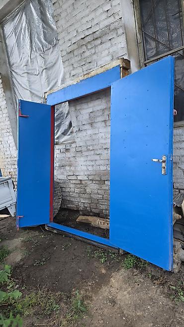 два бак: Дверь для хозяйственных помещений и складов, Б/у, Металлическая, Двухстворчатая — 5