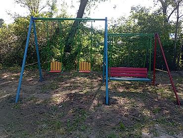 Детские качели: Детские каркасные качели! безопасные, надёжные, практичные! широкие — 13