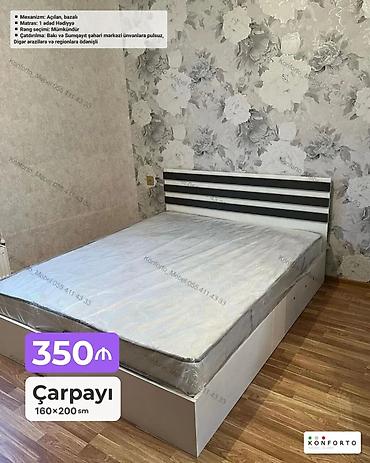 Ev və bağ: Çarpayı – 160×200 sm - Mexanizm: açılan, bazalı - Matras: 1 ədəd — 1