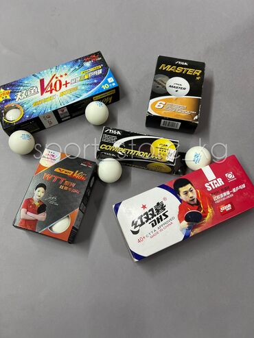 настольные теннис: Шарики для настольного тенниса Double fish V40+ DHS 40+ Stiga Master