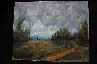 za kucu: SLIKA PEJZAŽ, IMPRESIONIZAM, ULJE NA PLATNU, 40 X 50 | Slika sa — 1