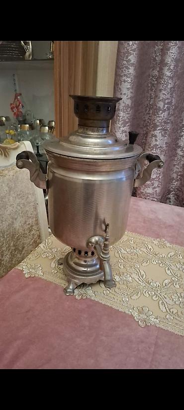 tote bag: Klassik metal samovar - Material: paslanmayan polad görünümlü metal — 1