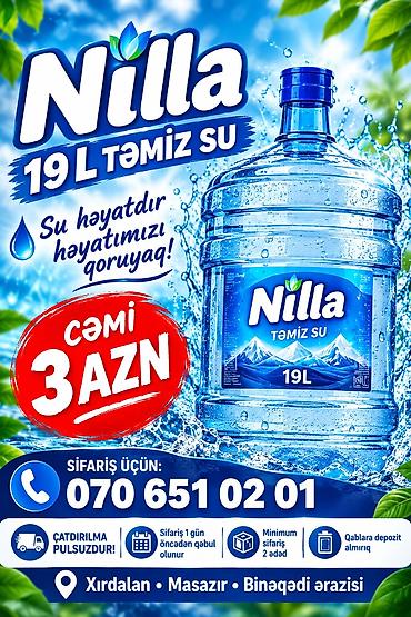 ordubad limonu qiyməti: Nilla 19L təmiz su – ailə və ofislər üçün iri həcmli içməli su — 1
