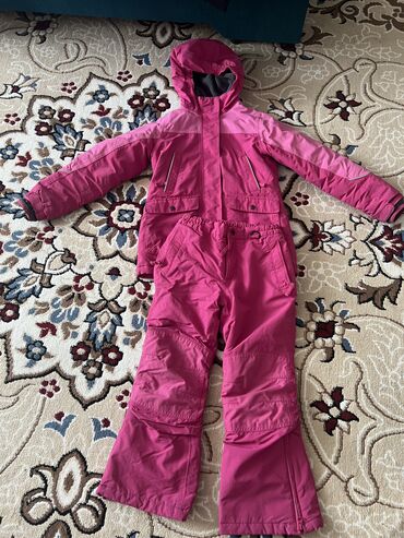 детский горнолыжный костюм: Комплект, цвет - Розовый, Б/у