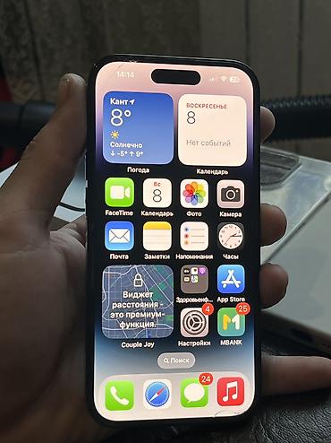 Apple iPhone: IPhone 14 Pro, Б/у, 128 ГБ, Black Titanium, Чехол, Коробка, 66 % — 4