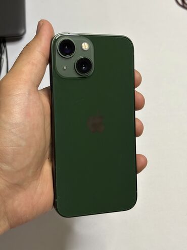 я ищу бу телефон: IPhone 13 mini, Б/у, 128 ГБ, Alpine Green, Коробка, Чехол, 80 %