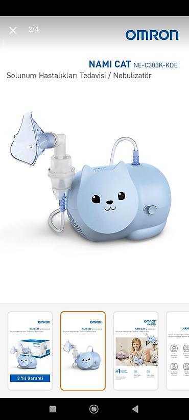 Ингаляторы, небулайзеры: OMRON Nami Cat (NE-C303K-KDE) kompressorlu nebulayzer – uşaqlar və — 4
