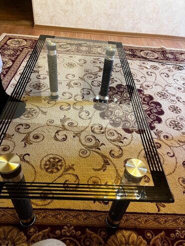 Masa və oturacaq dəstləri: Qonaq otağı üçün, İşlənmiş, Açılan, 6 stul — 5