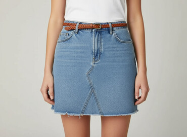 spódnice jeansowe z guzikami bershka: Denim Co, Women`s skirt, size L