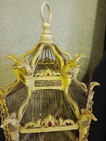 Qəfəslər: Dekorativ “fantaziya” üslubunda işlənmiş quş qəfəsi - Material: metal — 1