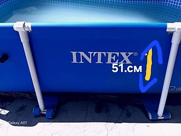 каток мини: Прямоугольный каркасный бассейн Intex - Размеры: 2,2 м × 1,5 м; — 2