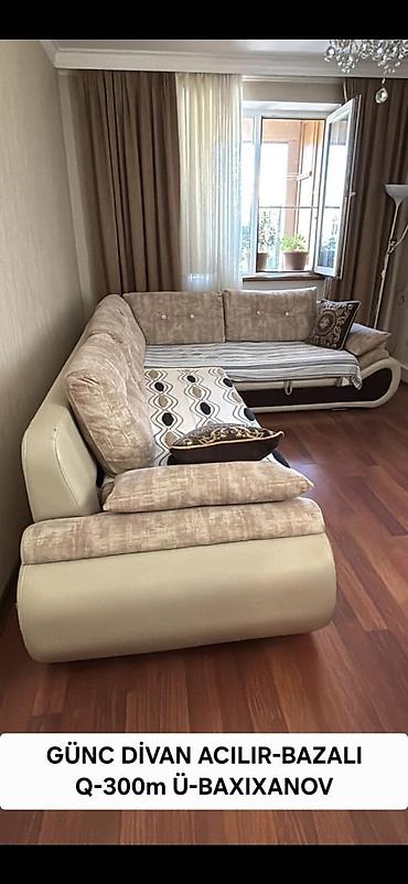 divan kohnə: Açılır-bazalı divanlar 1) GÜNC modeli L formalı künc divan - Açılıb — 1