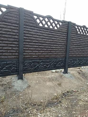 Бетонные еврозаборы: Бетонный еврозабор, Другой бренд, Декоративный, Новый, Оптом,Безналичный расчет — 4