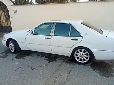 sernisin qazeli: Mercedes-Benz S-Sinif (W140) sedan, ağ rəng. - Geniş və rahat salon — 5