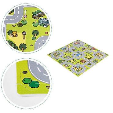 kasa igracka za decu: Velika podloga za igru EVA FOAM City 90.5x90.5 cm – 21 delova | — 2