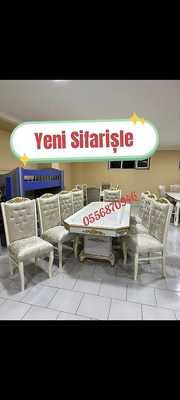sdullar: Dördbucaq masa, Qonaq otağı üçün, 6 nəfər, Açılmayan, Azərbaycan, Zəmanətli — 1