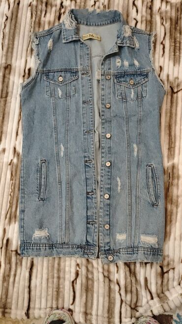 джинсовый костюм детский: Жилет, S, цвет - Синий at lalafo.az джинсовый костюм детский: Жилет, S, цвет - Синий