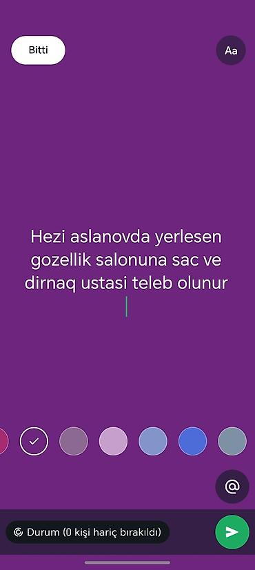 usta yeri: Dırnaq ustası tələb olunur, Yerin icarəsi — 1