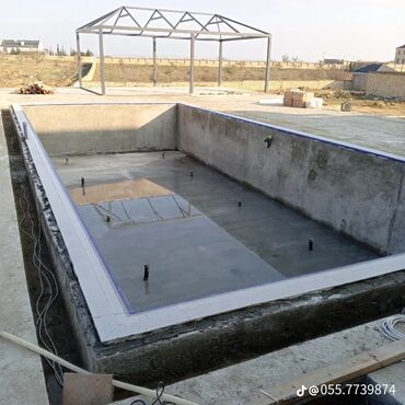 Hovuzlar: Xüsusi hovuz üçün mozaika üzləmə və bitirmə xidməti Təsvir: - Beton — 10
