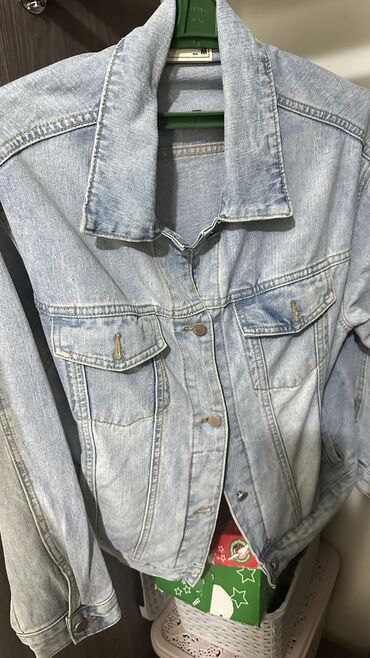 джинсовая куртка мужская: Джинсовая куртка, Свободная модель, Осень-весна