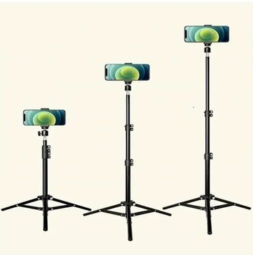 Telefon üçün tripodlar: Halka LED işıq və üçayaq stativli kontent yaradıcısı dəsti - 10–12 — 8