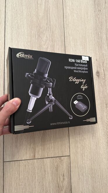 Микрофоны: Продаю микрофон Ritmix RDM-160 black. Конденсаторный с выходом mini