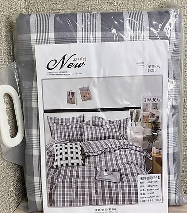 Комплекты постельного белья: Постельное бельё в клетку, комплект 3 предмета. Перед новогодный — 8